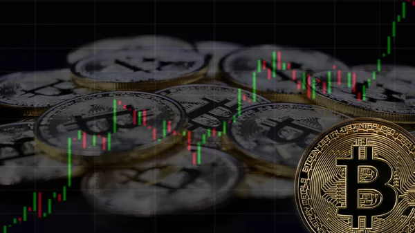 Bitcoin Track Highest — Stock Photo, Image
