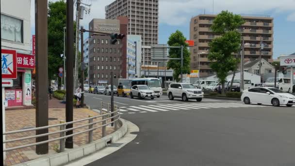 2021 Mei Yokohama Japan Verkeersopstopping Het Kruispunt Yokohama — Stockvideo