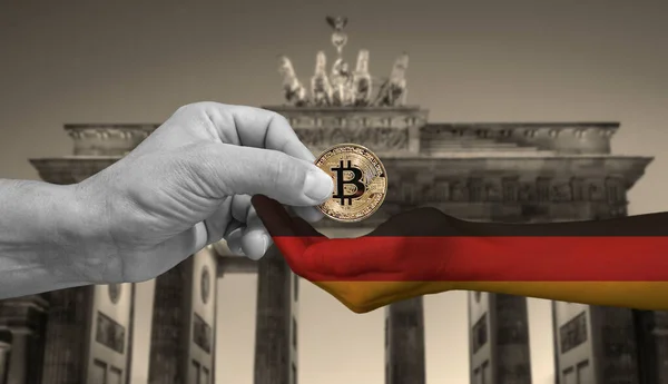 Germany Accepts Bitcoins Germany Approves Bitcoin Investments — Stock Photo, Image