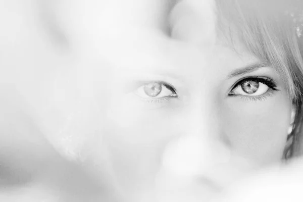 Красивые Глаза Молодой Женщины — стоковое фото
