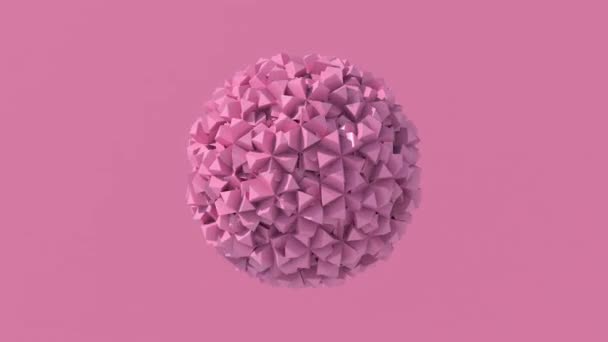 Абстрактная Розовая Сфера Розовый Фон Рендеринг — стоковое видео