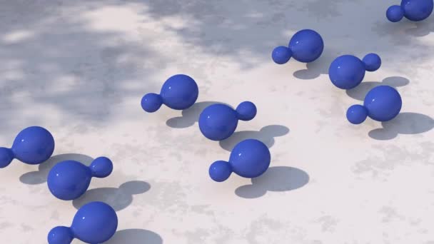 Balles Liquides Bleues Fusionnant Animation Abstraite Rendu — Video