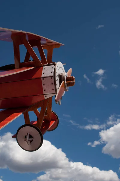 Avión Juguete Cartón Puzzle Dimensiones Hobby — Foto de Stock