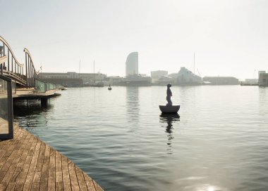 Moll de la Fusta, Barselona Limanı, Katalonya. İspanya.