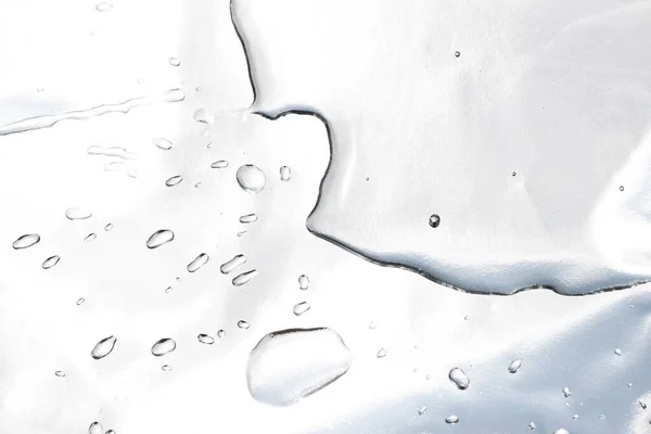 Капли Воды Серебряной Поверхности Жидкая Печать — стоковое фото