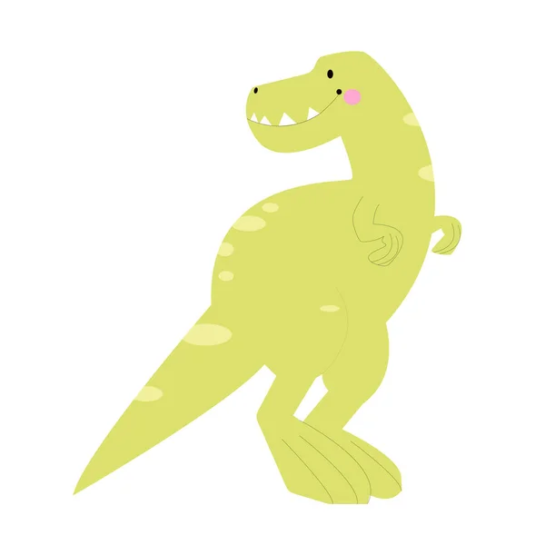 Vector Grappige Rex Abstracte Heldere Dinosaurus Geïsoleerd Witte Achtergrond Tyrannosaurus — Stockvector