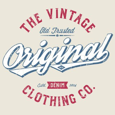Orijinal Giyim Şirketi. - Baskı için Tee Design