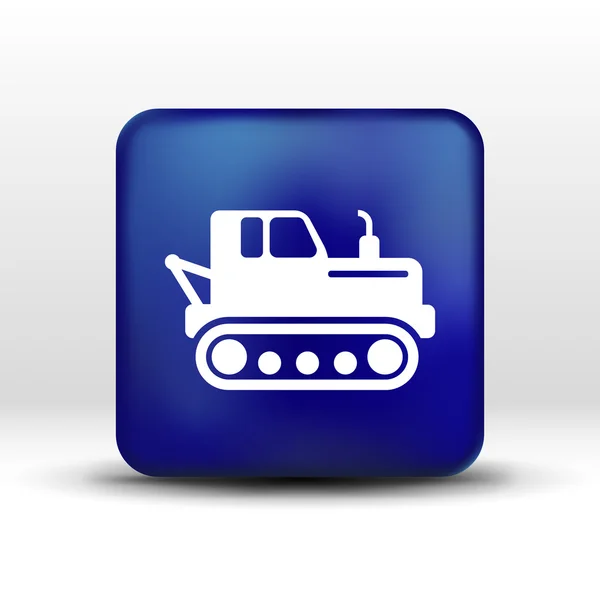 Crawler tractor icon vector button logo symbol concept — Stock Vector
