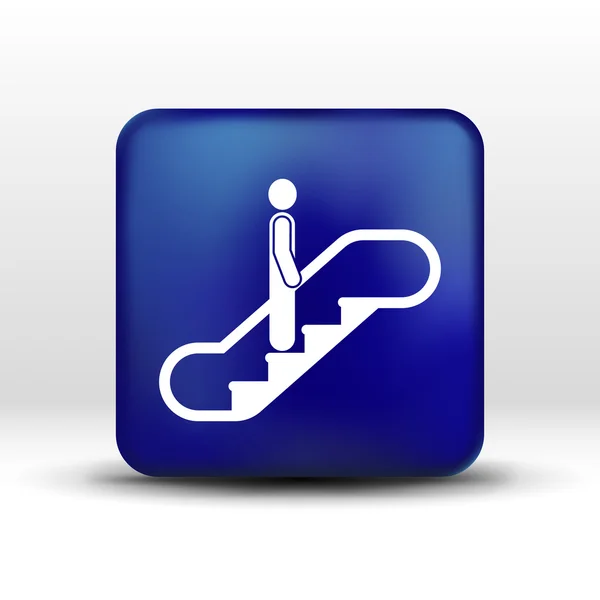 Roltrap pictogram vector knop logo symbool concept — Stockvector