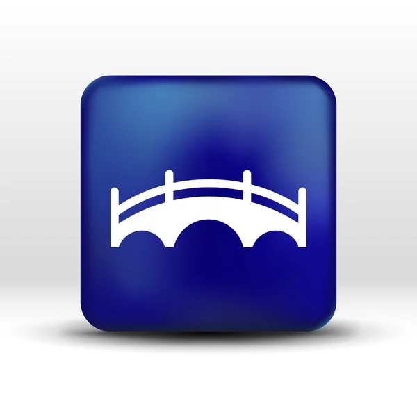 Bridge icon vector button logo symbol concept — Stock Vector