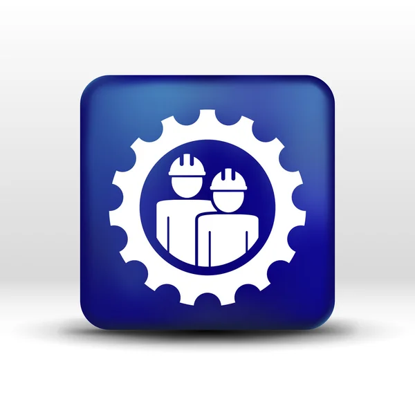 Μηχανική εικόνα διάνυσμα κουμπί λογότυπο σύμβολο η έννοια εργασίας — Διανυσματικό Αρχείο