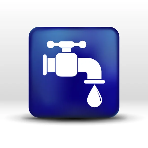 Icône de robinet bouton vectoriel logo symbole concept — Image vectorielle