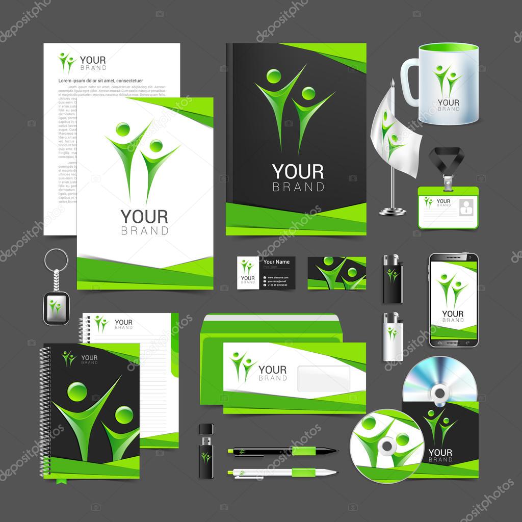 Corporate identity to your business in the material design people logo.