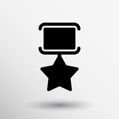 madalya ve yıldız sembolü logo kıdemli simgesi logosu