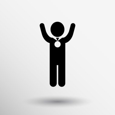 Kazananlar simgesi ödül töreni logo insan ilk