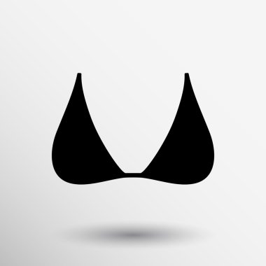 Kadın iç çamaşırı siluet. Menü öğesi web tasarım sutyen kutsal kişilerin resmi logosu