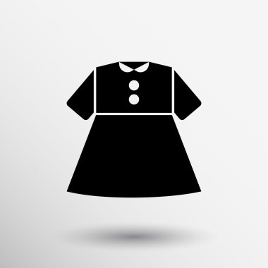 Bebek kız simgesi logo giyim logo için elbise