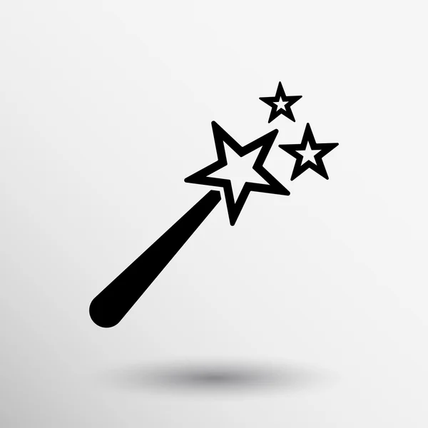Magic wand vector icon magical logo magician — Stock Vector