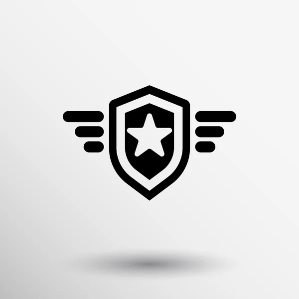 Schild Symbol Vektor Abbildung Schutz Auszeichnung logo — Stockvektor