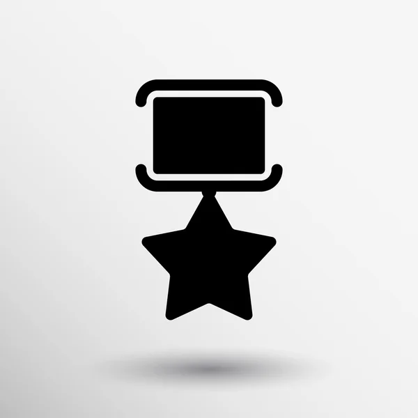 Medal and star symbol logo veteran icon logo — Stock Vector