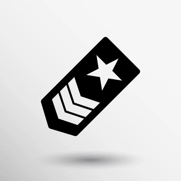 Epaulettes icône symbole logo rang signe — Image vectorielle