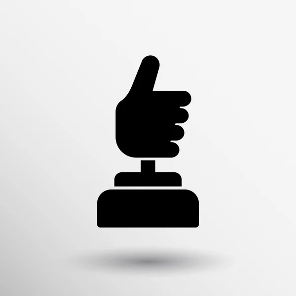 Hand thumb up gesture Vector illustration logo icon award — Stock Vector