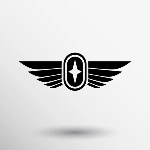 Královské křídlo ocenění abstraktní ikony logo vektor — Stockový vektor