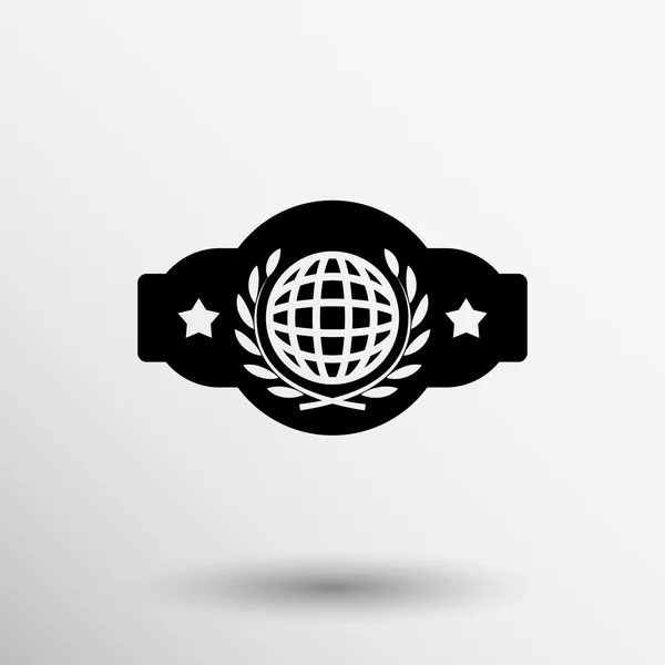 Logo van de prijs van het pictogram van de pictogram van de riem van het kampioenschap van boksen — Stockvector
