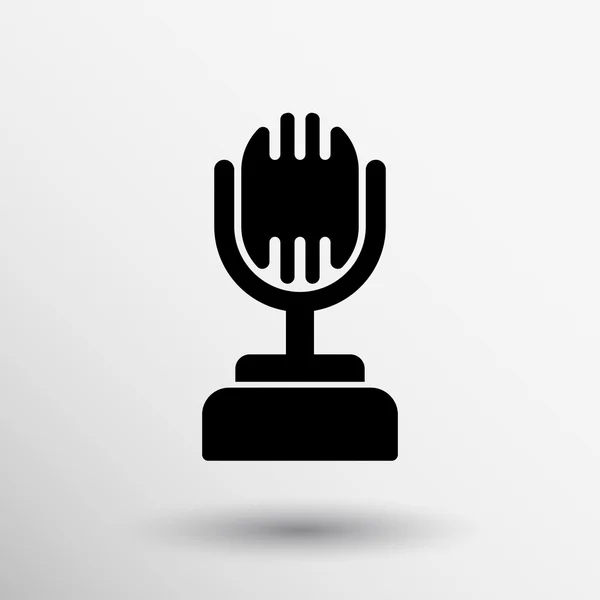 Mikrofon Symbol Vektor Auszeichnung Logo Leistung Presse — Stockvektor