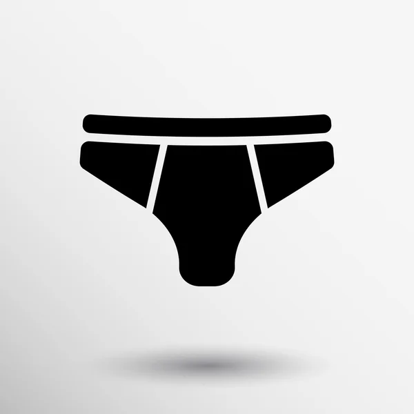 Natación ropa de baño ropa bragas vector adulto símbolo elástico logotipo icono logo — Vector de stock