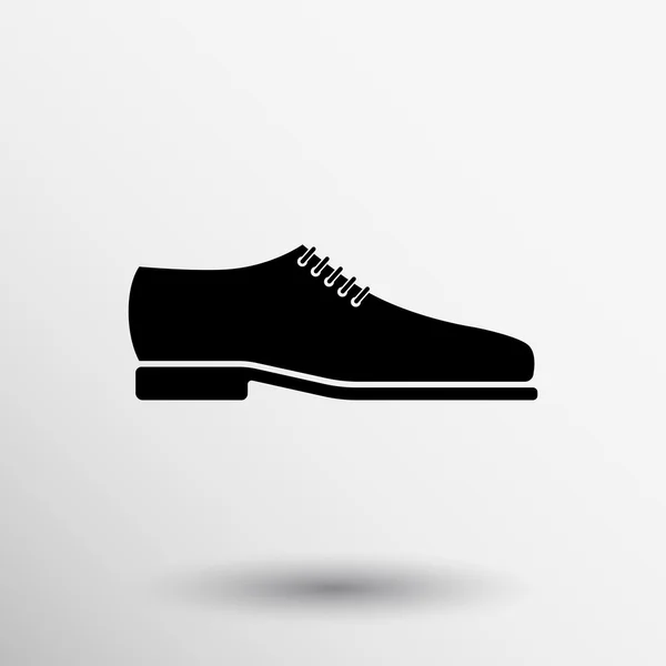 Hombre vestido zapato icono. Silueta. Logo de ilustración vectorial — Archivo Imágenes Vectoriales