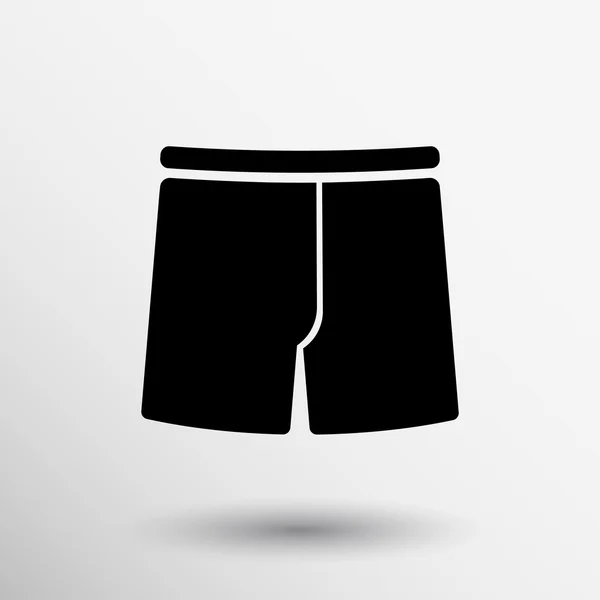 Icône simple de maillot de bain long, maillot de bain homme icône logo — Image vectorielle