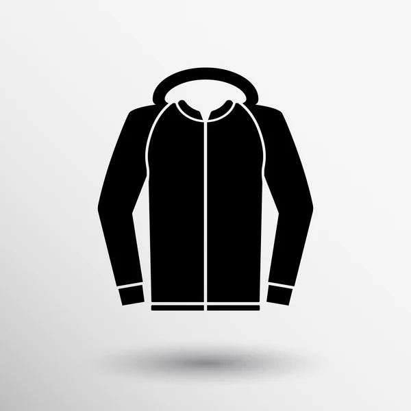 Men's hooded sweatshirt vector icon. Raglan icon logo — Stock Vector