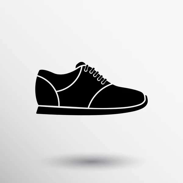 Vector sneaker canvas sko ikonen sport logo — Stock vektor