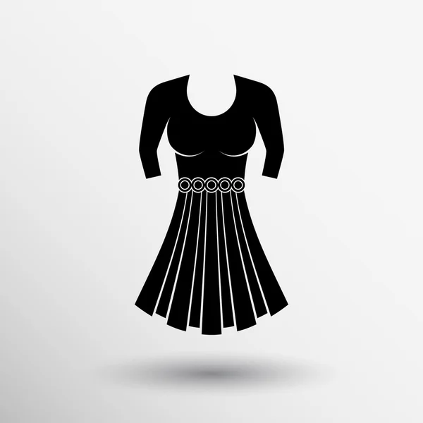 행 거 드레스 아이콘 로고 의류 기호 기호 로고 — 스톡 벡터