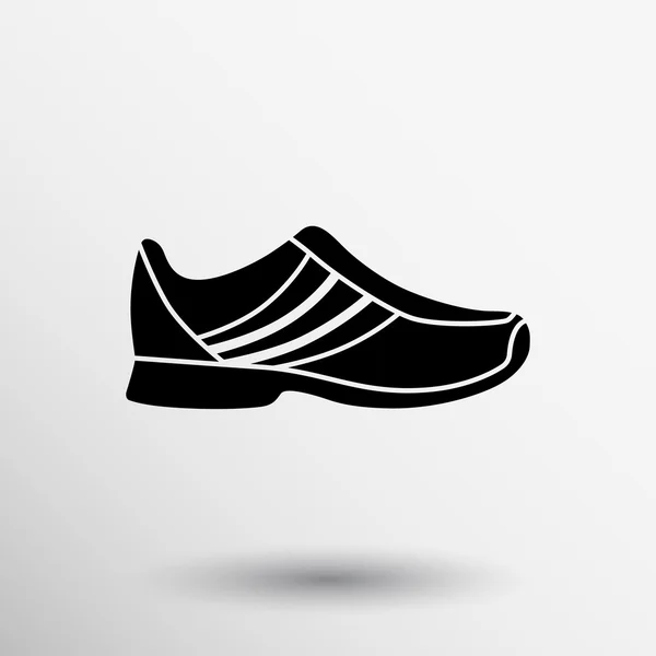 Sneakers pictogram fitness eenvoudige vlakke atleet joggen logo — Stockvector