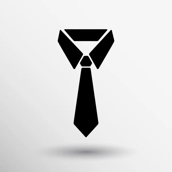 El icono de la corbata. Símbolo de corbata y paño. Logo de ilustración vectorial plana — Archivo Imágenes Vectoriales
