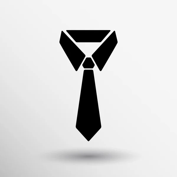 Kravat simgesi. Kravat ve neckcloth sembolü. Düz vektör çizim logo