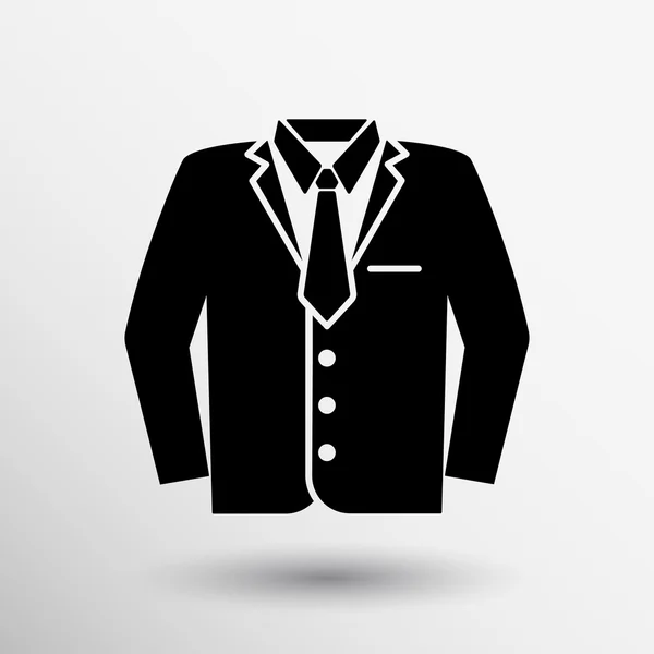 Waiter suit  jacket icon vector jacket shirt business logo — Stock Vector