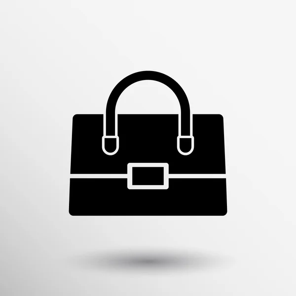 Borsa vettoriale icona donna borsa isolato logo al dettaglio — Vettoriale Stock