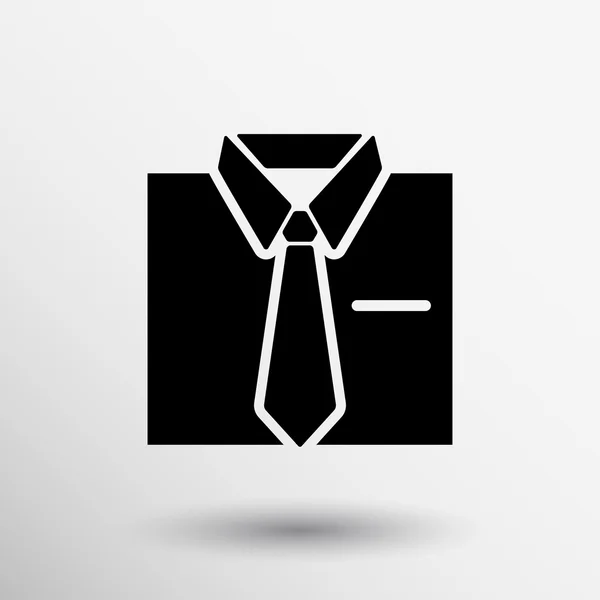 Camisa e gravata ícone terno homens logotipo formal do negócio — Vetor de Stock