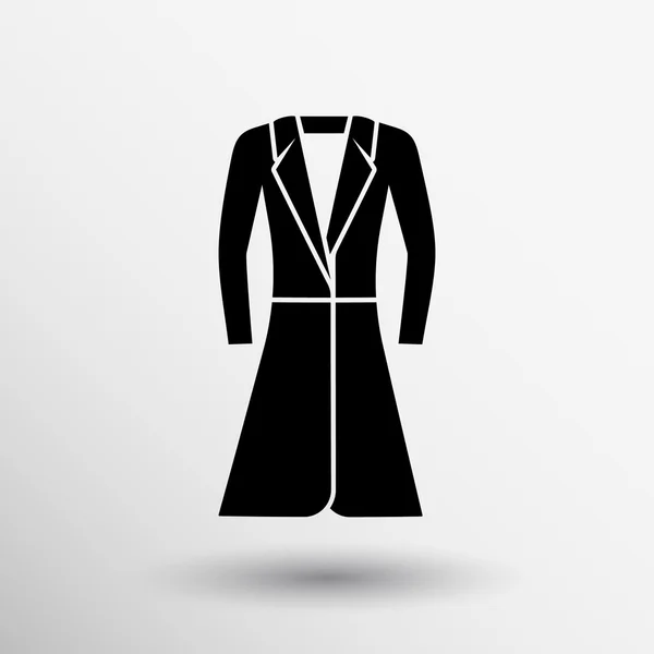 Mujer invierno ropa vector icono moda logo femenino — Vector de stock