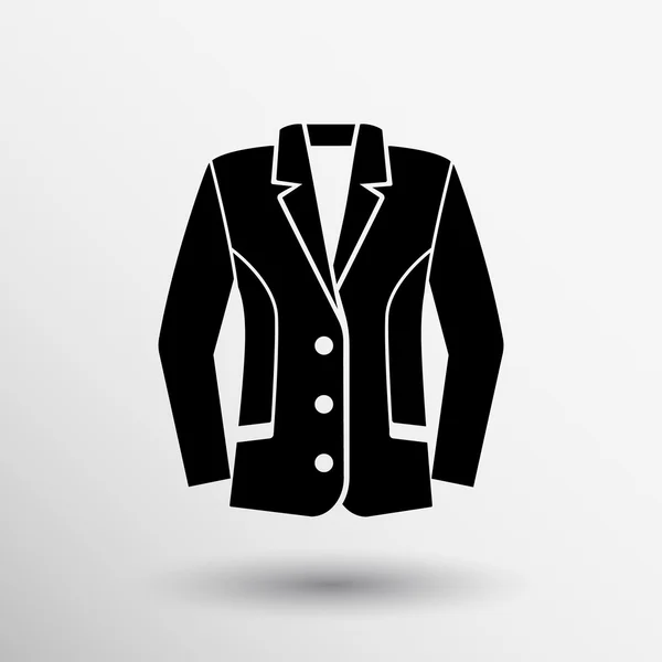 Camarero traje chaqueta icono vector chaqueta camisa negocio logo — Archivo Imágenes Vectoriales