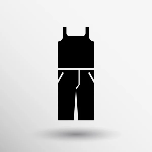Ruházat, mellény, nadrág, biztonsági berendezések védő munkaruha ikon logó — Stock Vector