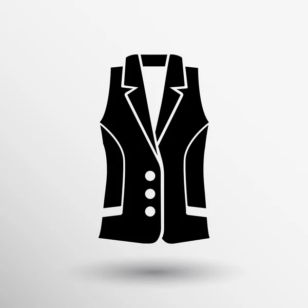 Vest vector pictogram kleding stijl kleding uniforme logo — Stockvector