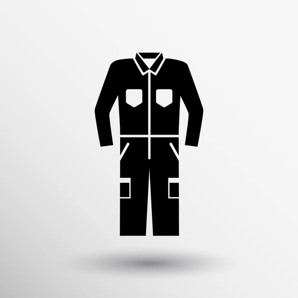 Chaleco de ropa, pantalones Equipo de seguridad Ropa de trabajo protectora icono logotipo — Archivo Imágenes Vectoriales