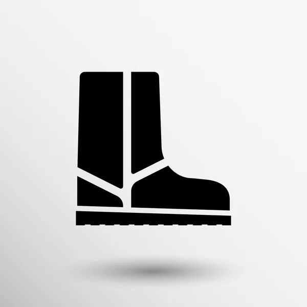 Boot vector icon boots weather rubber footwear logo — Stock Vector