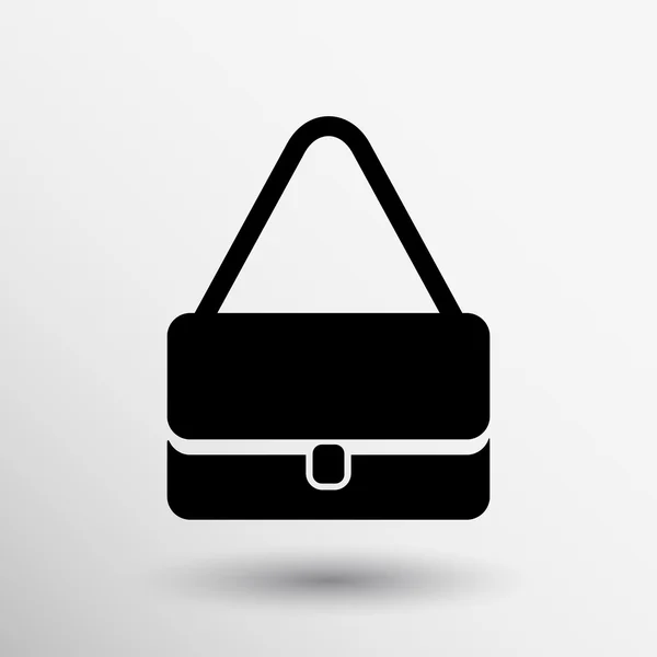 Bolso vector icono mujer bolso aislado logotipo minorista — Vector de stock