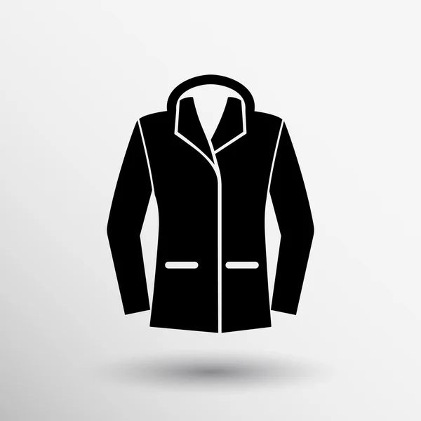 Veste femme icône symbole design manteau logo — Image vectorielle