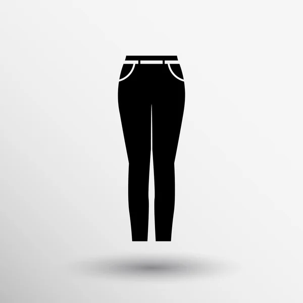 Pantalon femme Icône jeans corps casual tissu vêtements logo — Image vectorielle